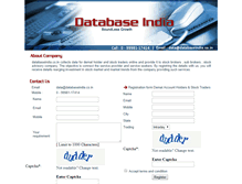Tablet Screenshot of databaseindia.co.in
